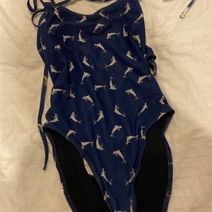 dolphin print jolyn onesie